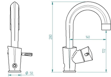 Single Handle Lantern Shaped Faucet